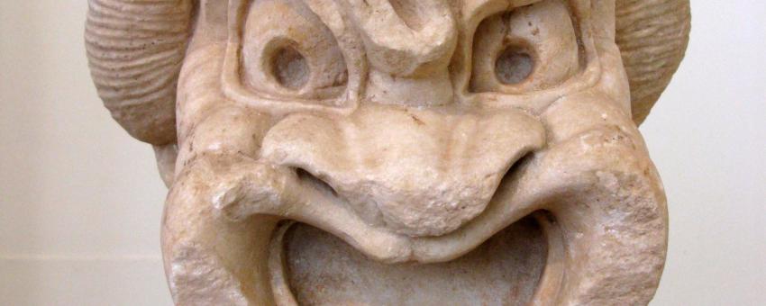 Theatre mask. Pentelic marble.