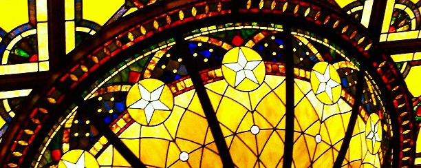 Glass dome in lobby ceiling at the iconic Driskill Hotel in Austin, Texas. #SXSWi