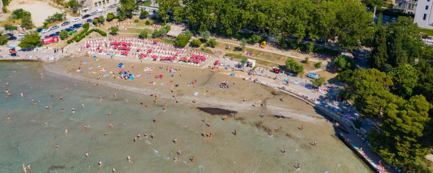 Strand Bacvice in Split, Kroatien