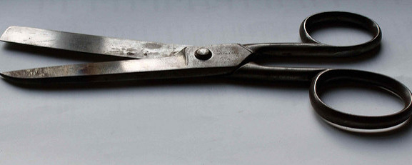 Book finisher's scissors
