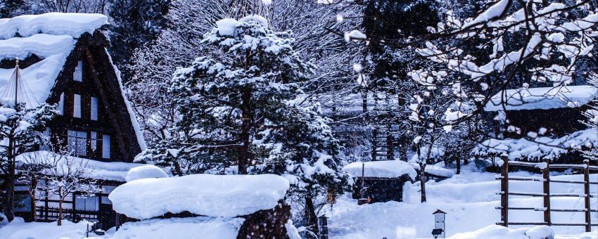 Real life snow globe, Hida Folk Village, Takayama, Japan #Winter #Japan