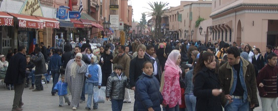 Rue Bab Agnaou evening promenade