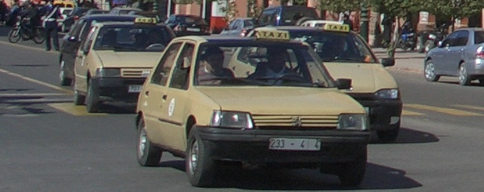 cab in Marrakesh's Ville Nouvelle