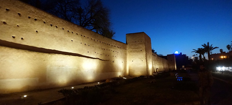 Bab Nkob and city wall, Marrakech