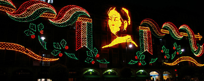 Zocalo at night