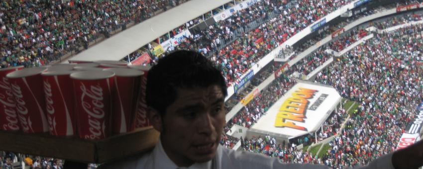 Vendor in Estadio Azteca Vendor in Estadio Azteca