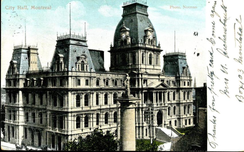City Hall, Montreal. (Photo. Notman)