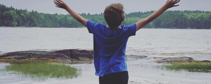 Feeling the winds off Cobscook Bay.