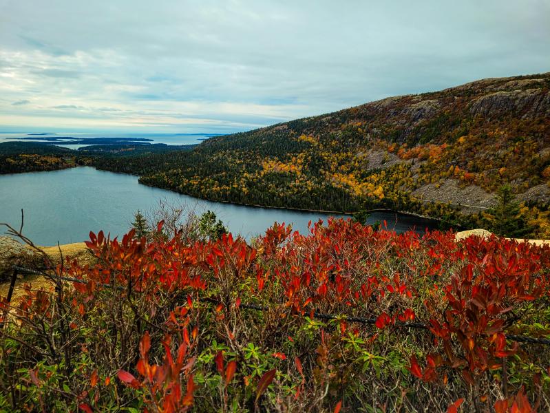 Jordan Pond from South Bubble Rock Trail, Acadia National Park