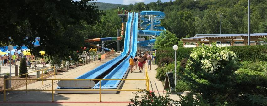 Whale's Tale Water Park in Lincoln, New Hampshire, in the White Mountains