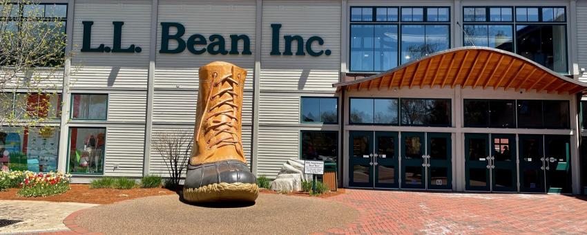L.L. Bean entrance and boot, Freeport, Maine