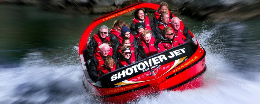 Thrill seekers. Shotover Jet.