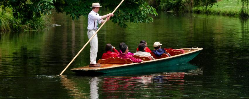 Punting on the Avon. Christchurch.NZ