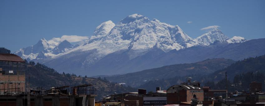 Huascarán view from Huaraz Huascarán view from Huaraz