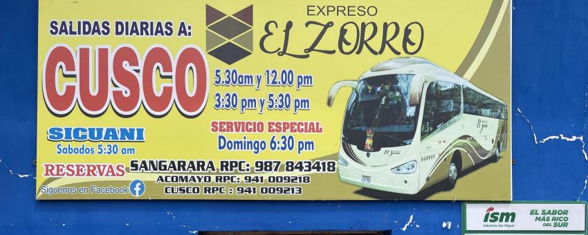 Expreso el Zorro bus company