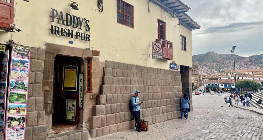 Paddy’s bar in the Plaza de Armas Cusco