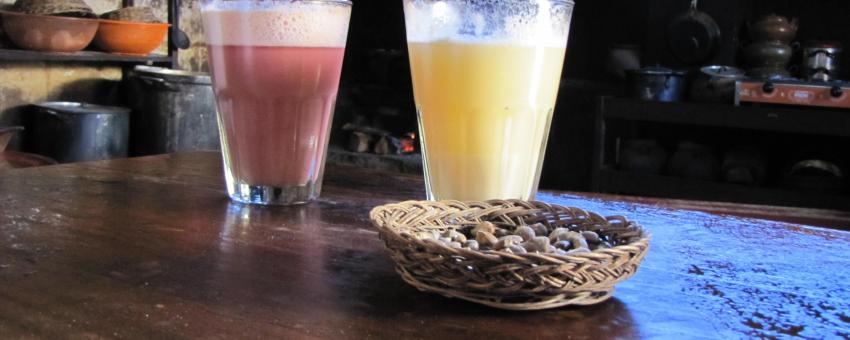 Drinking Chicha at Chicha Bar - Peru Sacred Valley