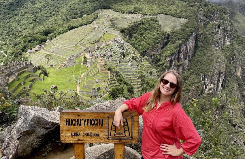 Author Heather Jasper at Huchuy Picchu