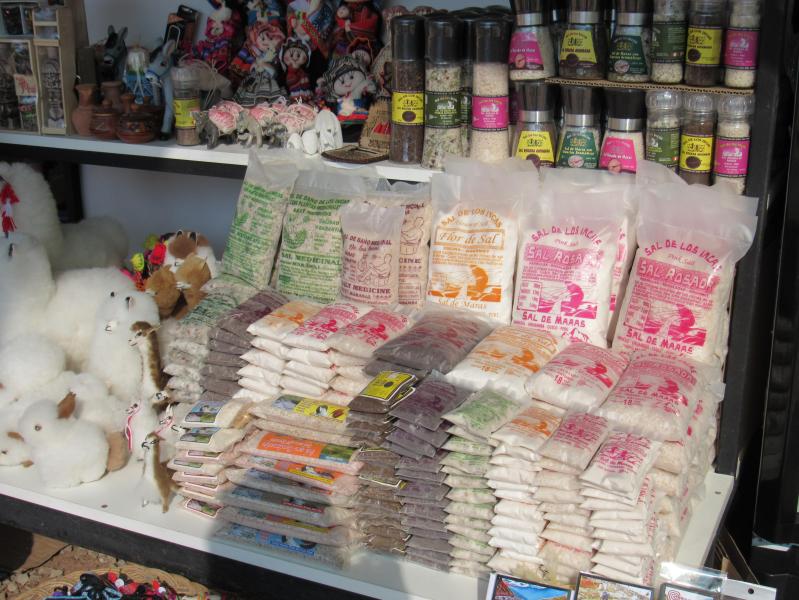 Flavored salts for sale at Maras