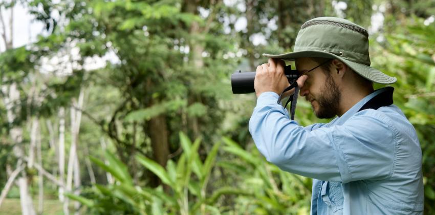 Orthinologist Reid Rumelt at ACCA’s Manu BioStation & BioLodge