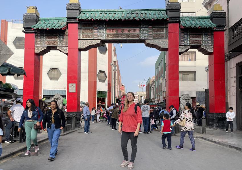 Author Heather Jasper in Lima’s Chinatown