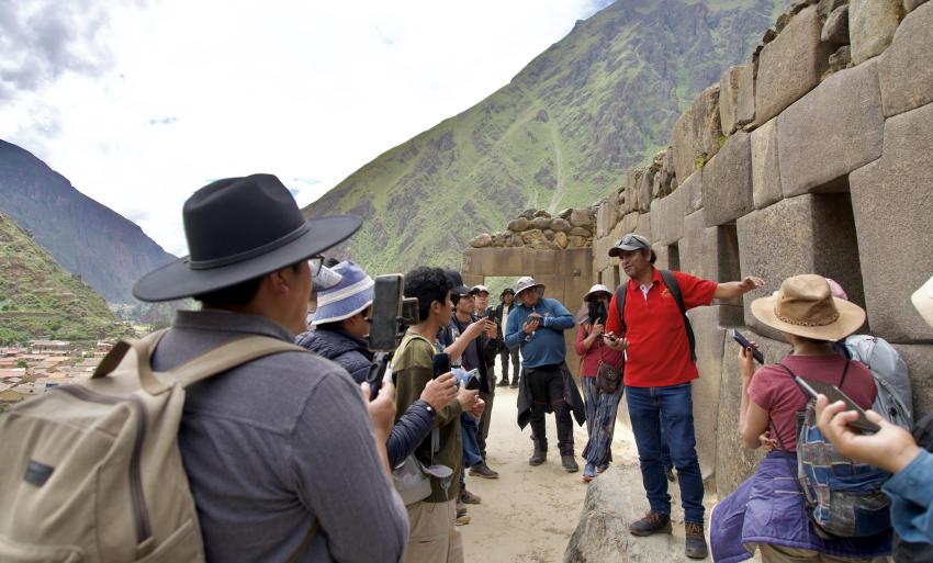 Tour Guides at Ollantaytambo