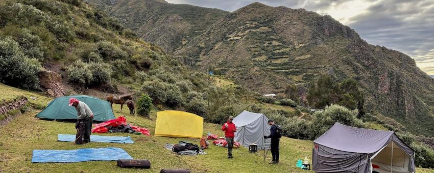 First campsite on Quarry Trek Sacred Valley