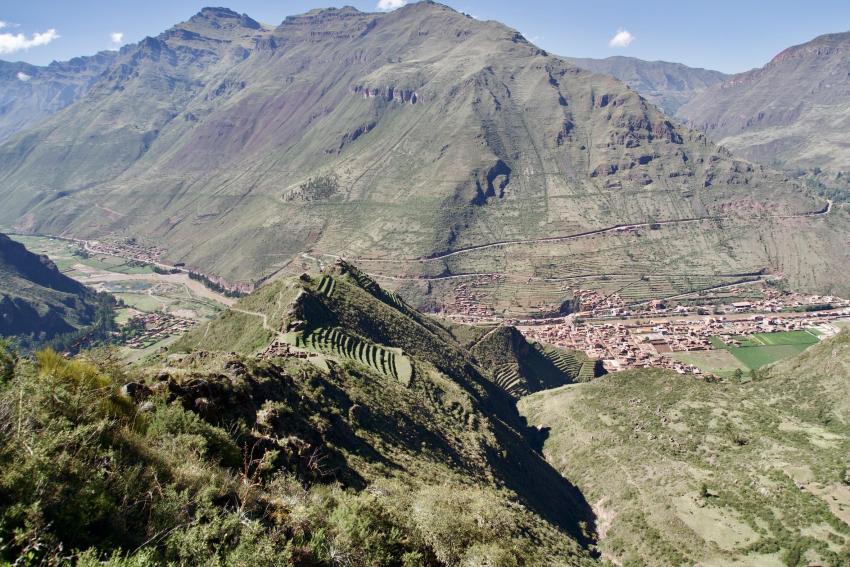 Pisac town from the Pisac ruins
