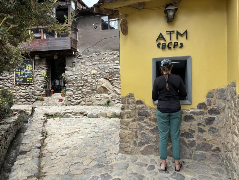 ATM in Ollantaytambo