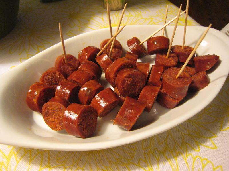 chorizo cooked in cider